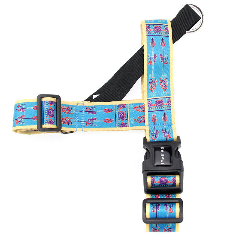 HKM-537939 Adjustable Nylon Chest Strap and Leash for Medium and Small Dogs
