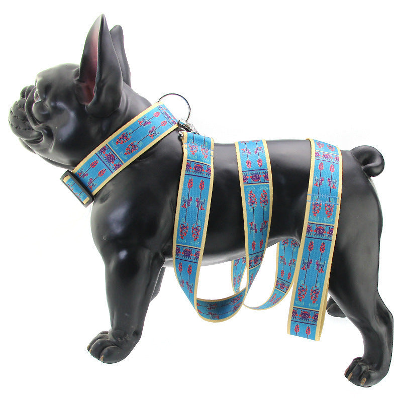 HKM-537939 Adjustable Nylon Chest Strap and Leash for Medium and Small Dogs