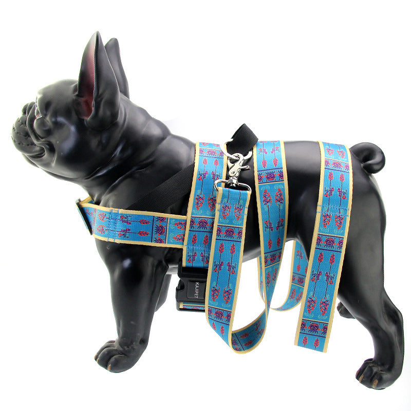 HKM-537939 Adjustable Nylon Chest Strap and Leash for Medium and Small Dogs