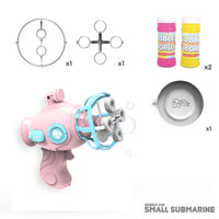 HKM-538003 Cartoon Submarine Bubble Blower Toy for Kids - Fun Water Play with Multi-Hole Bubbles