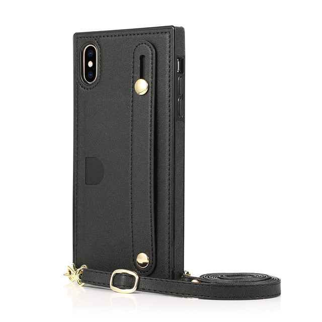 HKM-538003 Leather Phone Case with Back Cover and Card Holder for Enhanced Protection and Utility