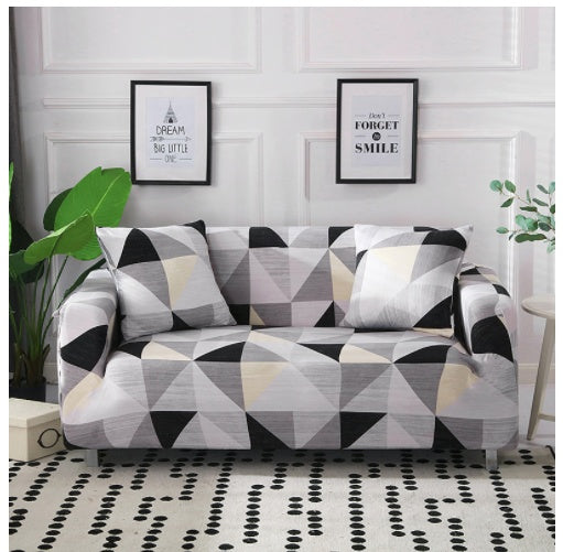 HKM-538131 Checkered Modern Sofa Cover for Three-Seater - Full Furniture Protection in Various Styles
