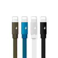 HKM-538131 Fabric Braided 8PIN Data Cable - 1m & 2m Lengths in Multiple Colors