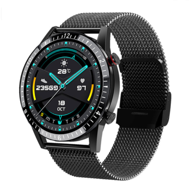 HKM-538259 Bluetooth Smart Watch with 1.3-inch Touch Screen, Step Counting, Health Monitoring, and Message Alerts