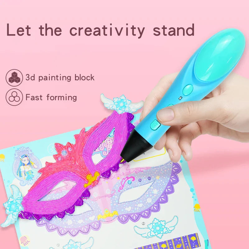HKM-538323 3D Painting Pen Set for Kids - High Temperature PLA Filament, Creative Educational Drawing Toy