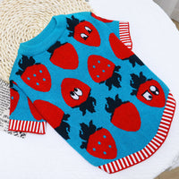 HKM-538323 Autumn and Winter Wool Dog Sweaters - Cute Cardigans with Floral and Animal Designs, Size S-XL