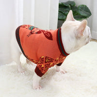 HKM-538323 Autumn and Winter Wool Dog Sweaters - Cute Cardigans with Floral and Animal Designs, Size S-XL