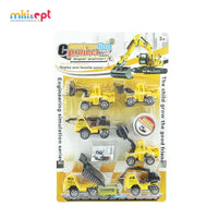 HKM-538387 Pull Back Plastic Construction Truck Toy for Kids Ages 2 to 7 Years