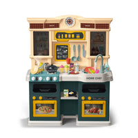 HKM-538579 Multifunctional Electric Sink Toy Kitchen Set with 73PCS Cooking Tableware for Kids