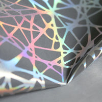 HKM-538579 Reflective Crack Silver Glitter Fabric with Geometric Pattern for Clothing, 135cm Wide