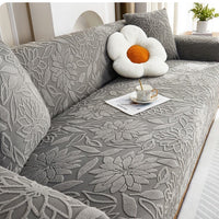 HKM-538643 Universal Jacquard Velvet Chaise Sofa Cover, Stain-Resistant, Modern Floral Pattern Options