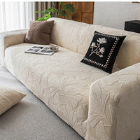 HKM-538643 Universal Jacquard Velvet Chaise Sofa Cover, Stain-Resistant, Modern Floral Pattern Options