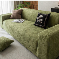 HKM-538643 Universal Jacquard Velvet Chaise Sofa Cover, Stain-Resistant, Modern Floral Pattern Options