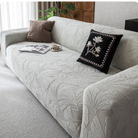 HKM-538643 Universal Jacquard Velvet Chaise Sofa Cover, Stain-Resistant, Modern Floral Pattern Options