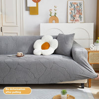HKM-538643 Universal Jacquard Velvet Chaise Sofa Cover, Stain-Resistant, Modern Floral Pattern Options