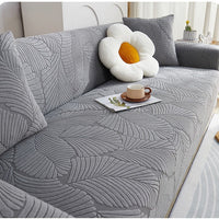 HKM-538643 Universal Jacquard Velvet Chaise Sofa Cover, Stain-Resistant, Modern Floral Pattern Options