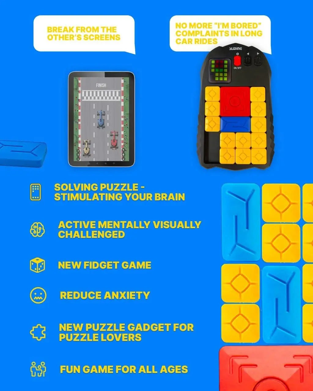 HKM-538707 Plastic Electronic Jigsaw Puzzle Game for Brain Teasers - Suitable for Ages 2 and Up