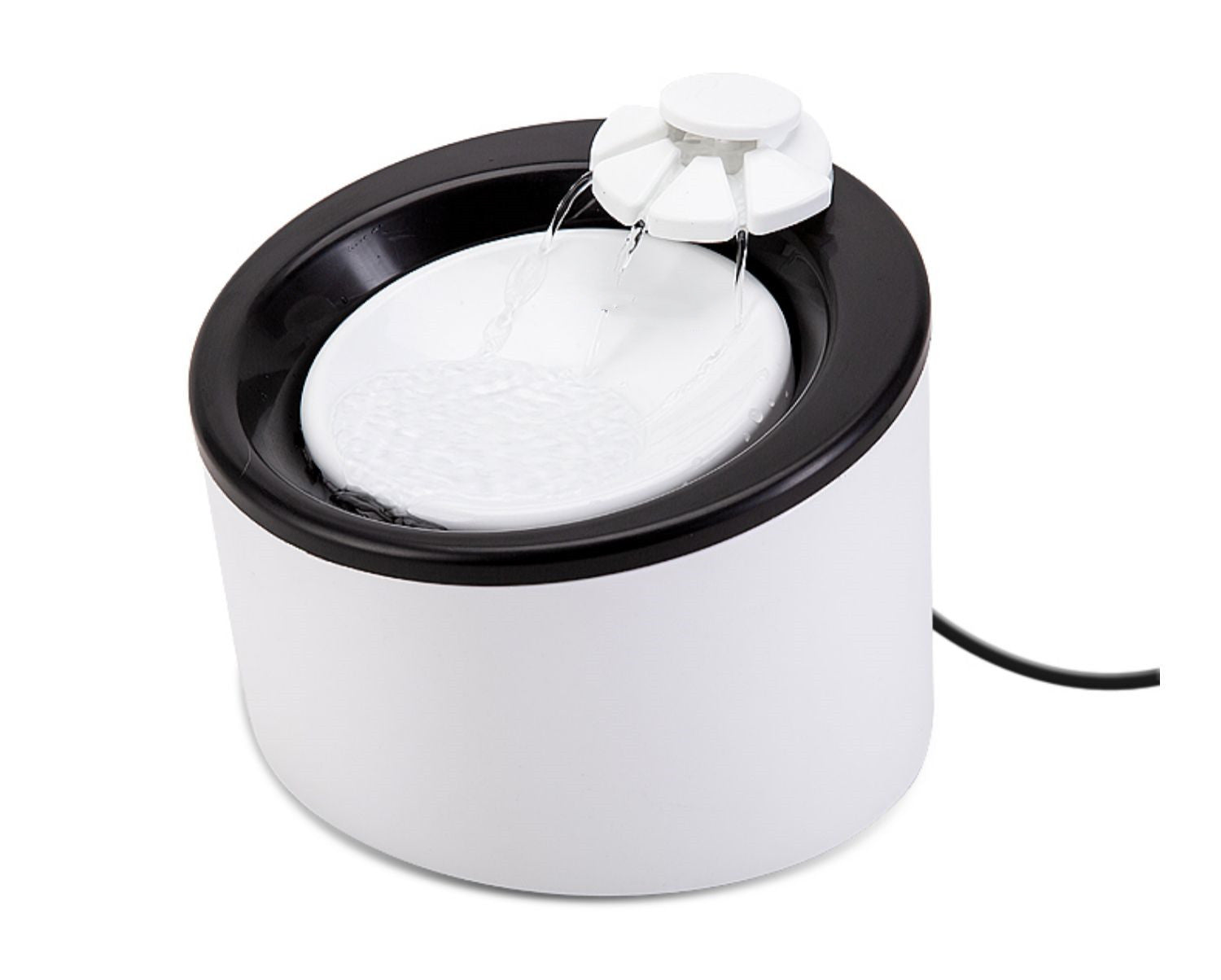 HKM-538771 Automatic Pet Water Dispenser for Cats and Dogs – White Plastic Design