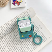 HKM-538771 Silicone Protective Case for Airpods – Soft Clamshell Cartoon Design with Lanyard