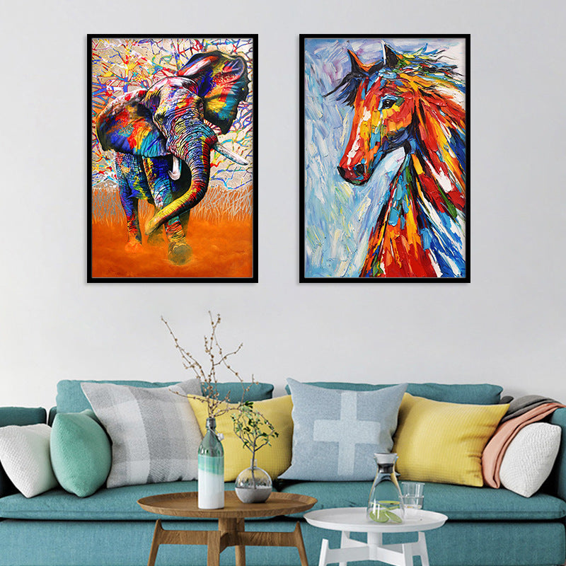 HKM-539027 Elephant Canvas Wall Art for Living Room and Bedroom Decor, Multiple Size Options Available