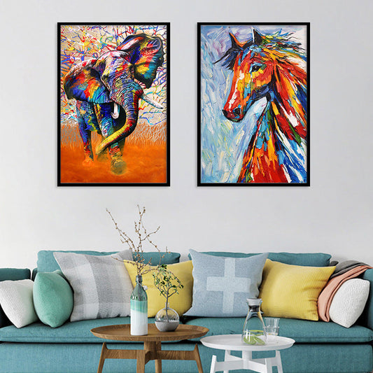 HKM-539027 Elephant Canvas Wall Art for Living Room and Bedroom Decor, Multiple Size Options Available