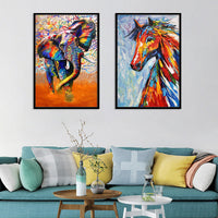 HKM-539027 Elephant Canvas Wall Art for Living Room and Bedroom Decor, Multiple Size Options Available