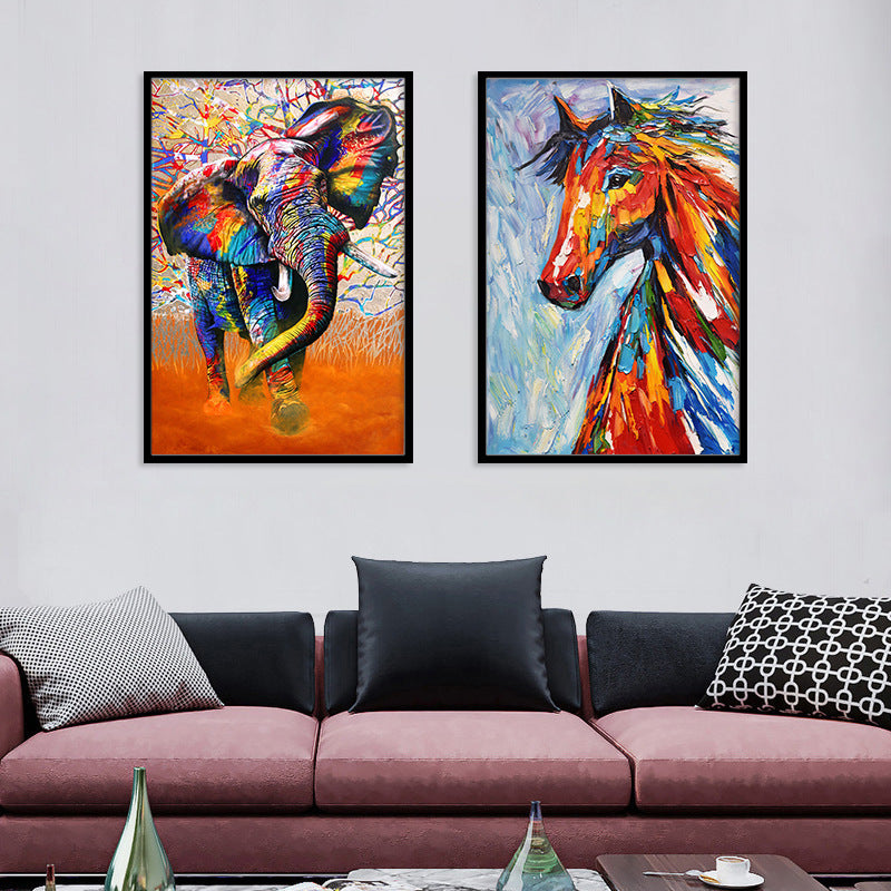 HKM-539027 Elephant Canvas Wall Art for Living Room and Bedroom Decor, Multiple Size Options Available