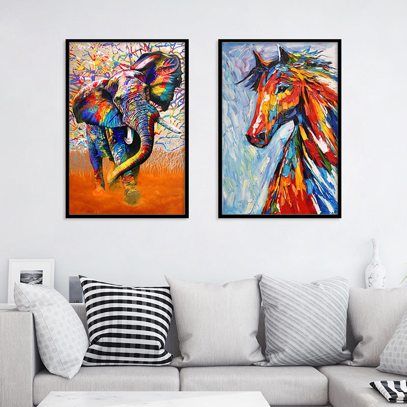 HKM-539027 Elephant Canvas Wall Art for Living Room and Bedroom Decor, Multiple Size Options Available