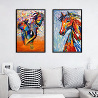 HKM-539027 Elephant Canvas Wall Art for Living Room and Bedroom Decor, Multiple Size Options Available