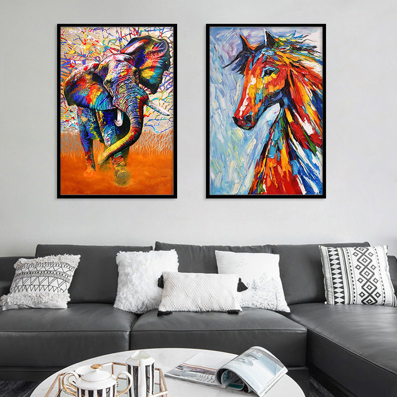 HKM-539027 Elephant Canvas Wall Art for Living Room and Bedroom Decor, Multiple Size Options Available