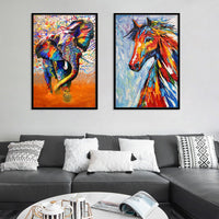 HKM-539027 Elephant Canvas Wall Art for Living Room and Bedroom Decor, Multiple Size Options Available