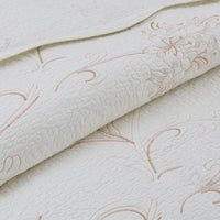 HKM-539219 Luxury Silk Series 3-Piece Pure Cotton Bedding Set with Quilted Plain Weave Design