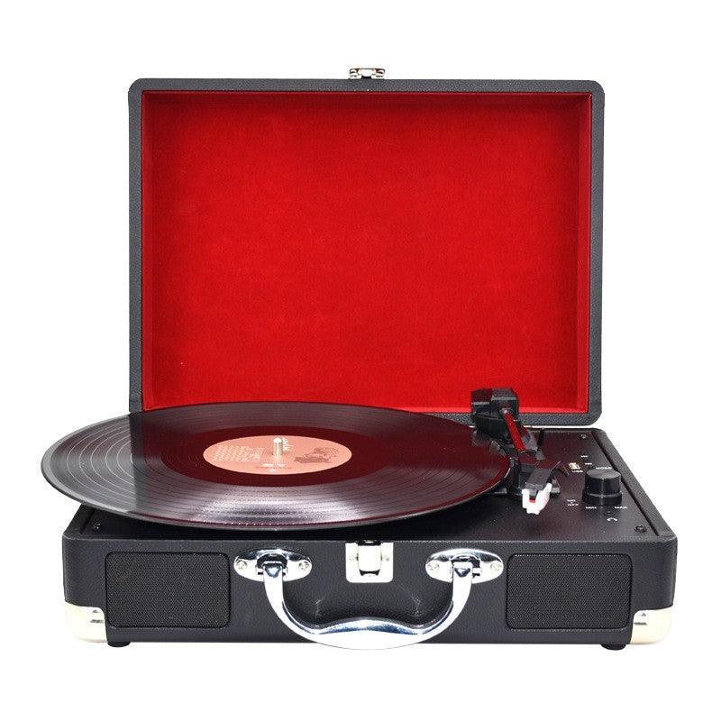 KTX-539603 Bluetooth Audio Record Player with Black Finish, Handmade Craft, Includes Power Cord and Manual