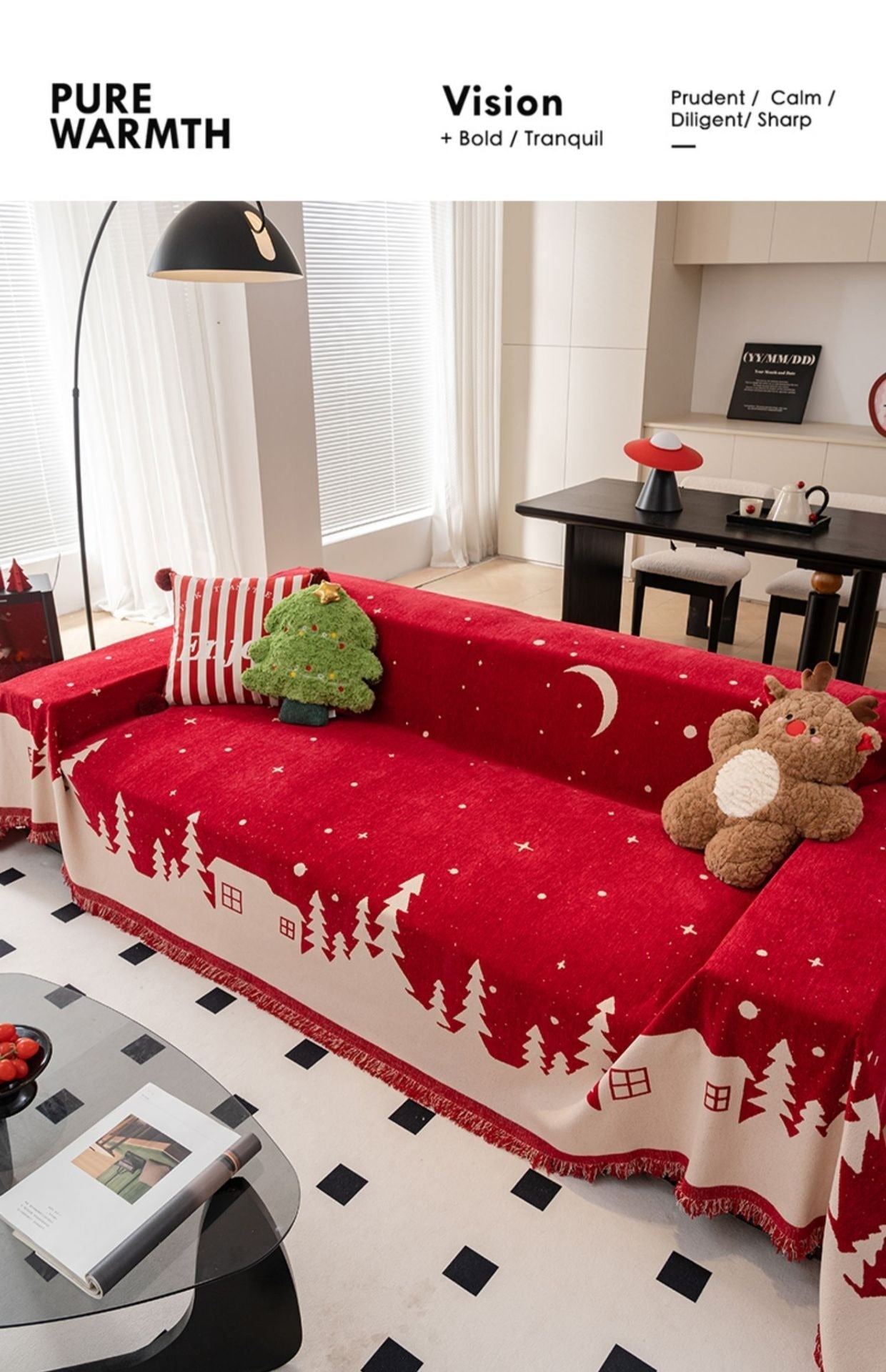 HKM-539795 Universal Anti-Slip Full-Coverage Sofa Cover for All Seasons and Holidays