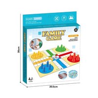 HKM-539859 3 in 1 Educational Snakes Ladders, Ludo, and Flying Chess Games Toy Set for Kids