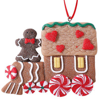 HKM-539859 Polymer Clay Christmas Tree Ornaments - RV and Vehicle Scene Pendants