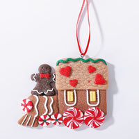 HKM-539859 Polymer Clay Christmas Tree Ornaments - RV and Vehicle Scene Pendants