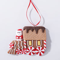 HKM-539859 Polymer Clay Christmas Tree Ornaments - RV and Vehicle Scene Pendants