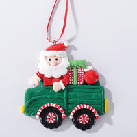 HKM-539859 Polymer Clay Christmas Tree Ornaments - RV and Vehicle Scene Pendants