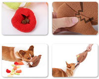 HKM-539923 Turkey Sniff Hide Training and Play Plush Toy for Pets - Interactive Vegetable Design, 20x24x12.5cm