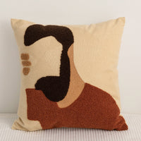 HKM-540115 Abstract Cotton Pillowcase for Modern Living Room - 45cm x 45cm Cushion Cover