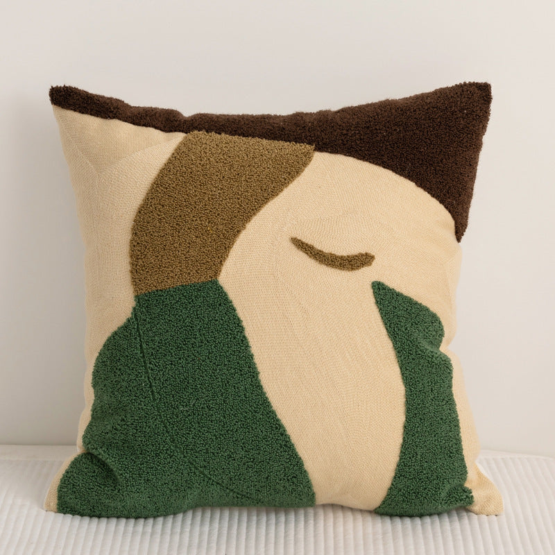 HKM-540115 Abstract Cotton Pillowcase for Modern Living Room - 45cm x 45cm Cushion Cover