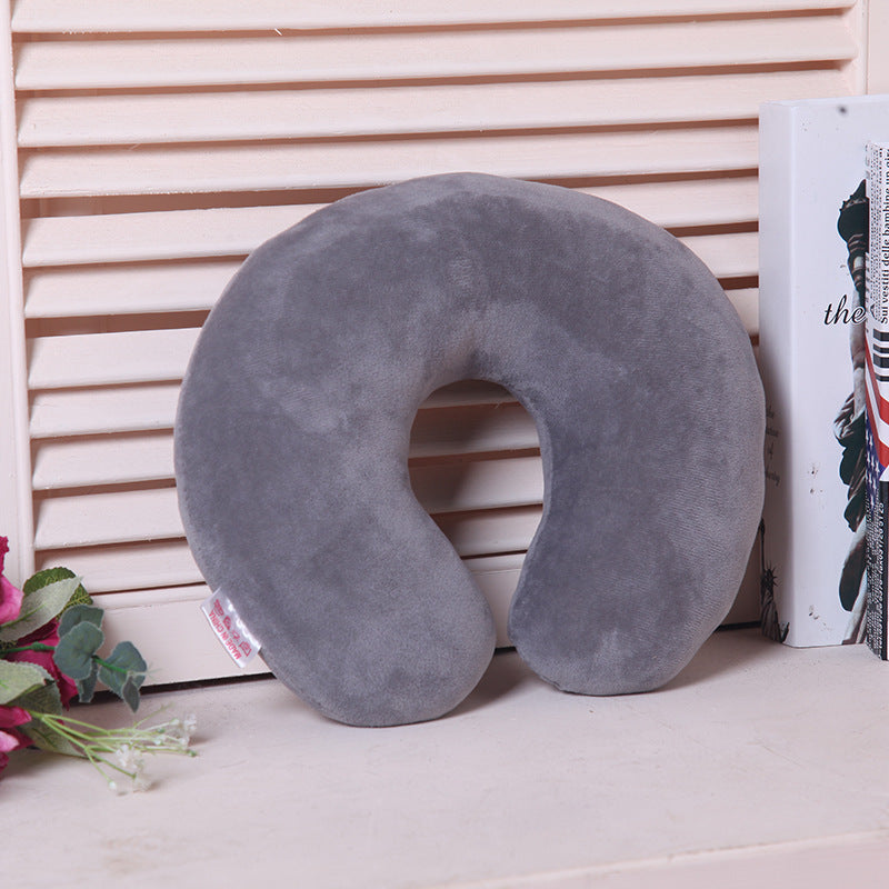 HKM-540179 Monochrome U-Shaped Travel Neck Pillow for Support and Comfort