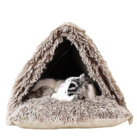 HKM-540179 Semi-closed Cat Nest for Small Dogs and Cats - Winter Warmth Pet Bed, Soft Cloth Material