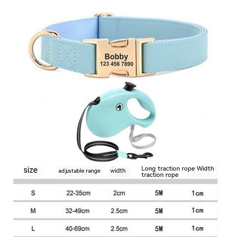HKM-540243 Cute Gold Collar Dog Tag - Anti-Loss Feature, Available in Chocolate, Red, Blue, and Silver