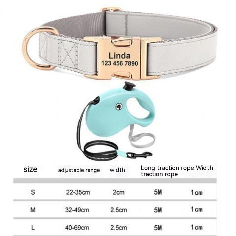 HKM-540243 Cute Gold Collar Dog Tag - Anti-Loss Feature, Available in Chocolate, Red, Blue, and Silver