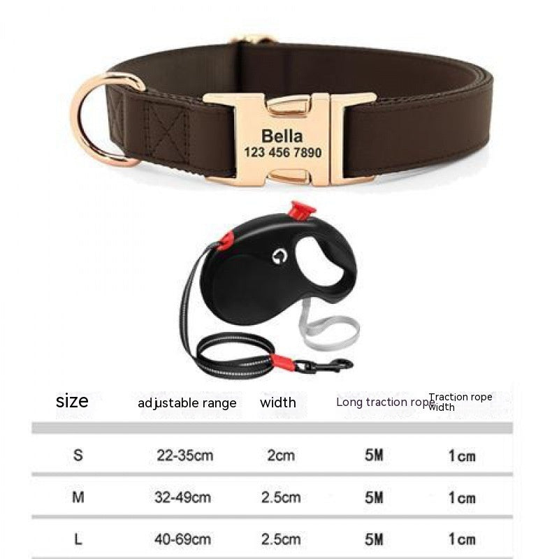 HKM-540243 Cute Gold Collar Dog Tag - Anti-Loss Feature, Available in Chocolate, Red, Blue, and Silver
