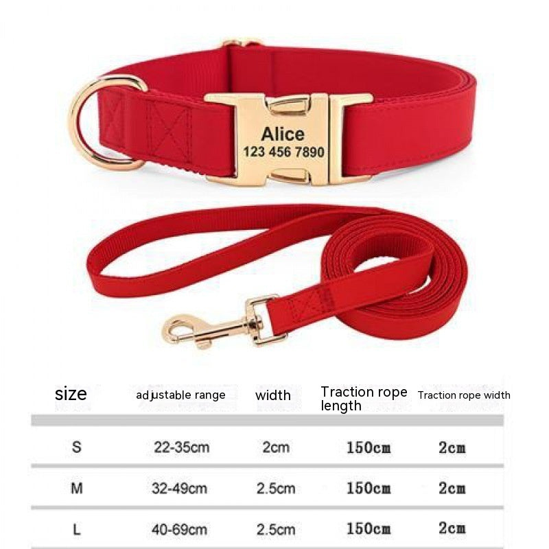 HKM-540243 Cute Gold Collar Dog Tag - Anti-Loss Feature, Available in Chocolate, Red, Blue, and Silver