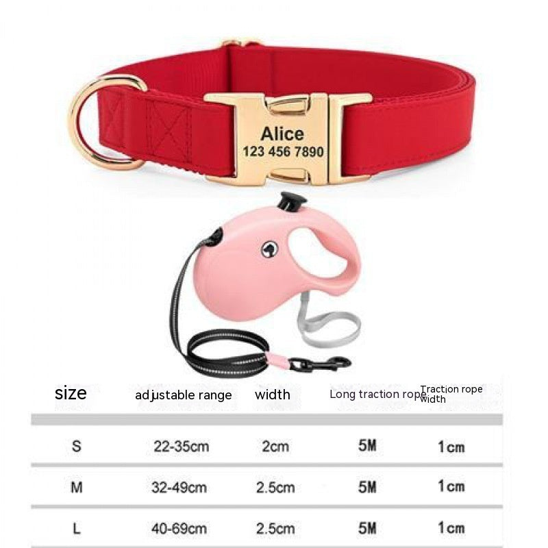 HKM-540243 Cute Gold Collar Dog Tag - Anti-Loss Feature, Available in Chocolate, Red, Blue, and Silver