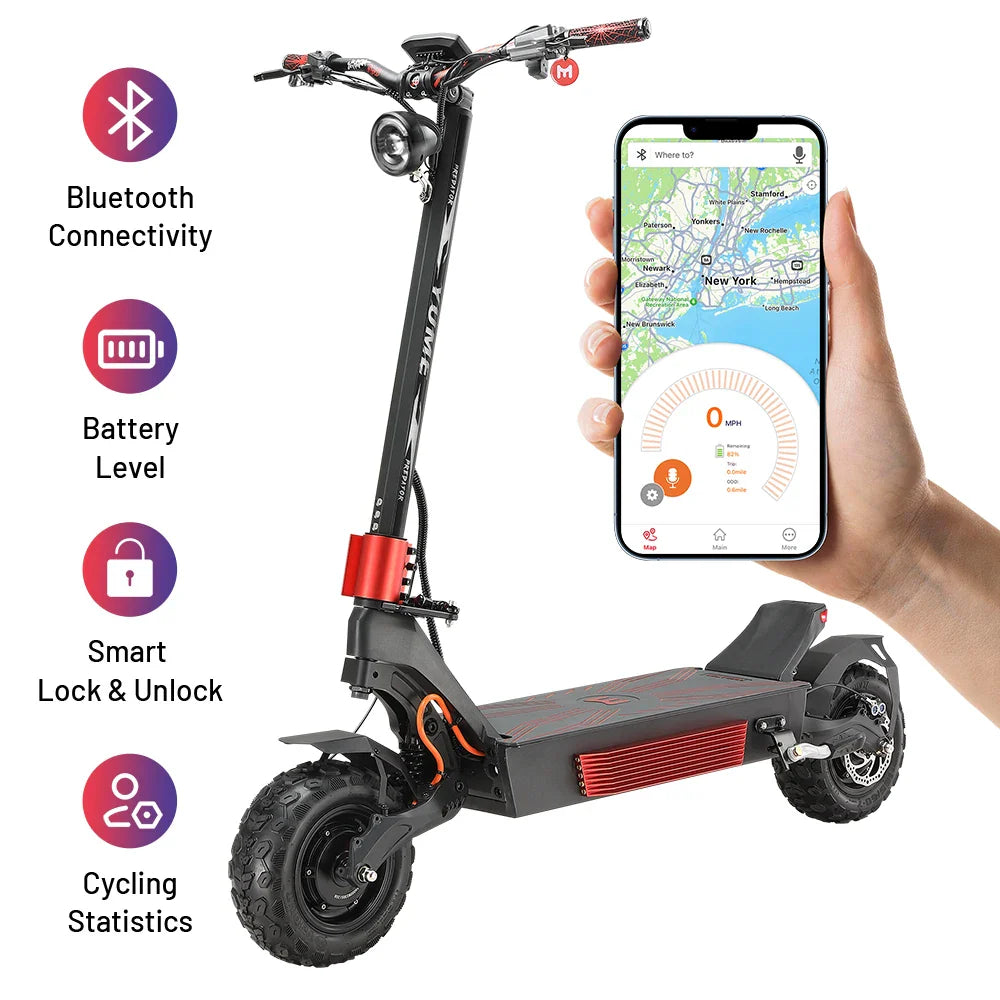 KTX-540243 Dual Motor 60V Electric Scooter, Long Range Foldable Off-Road E-Scooter, Max Load 150kg, 49KM/H Speed